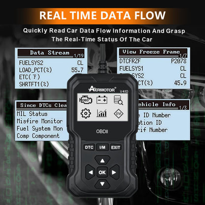 AERMOTOR OBD2 Scanner for Engine Fault Codes