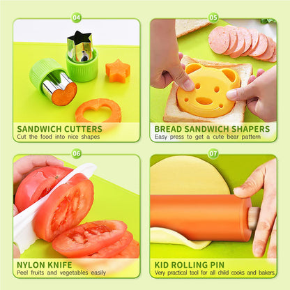 15-Piece Kids Cooking Tool Set for Toddlers