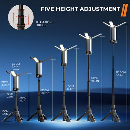2000 Lumen Rechargeable Camping Light with Stand