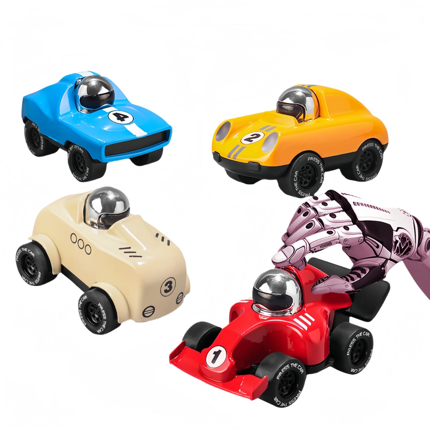 4 PCS Pull Back Toy Car Set for Kids