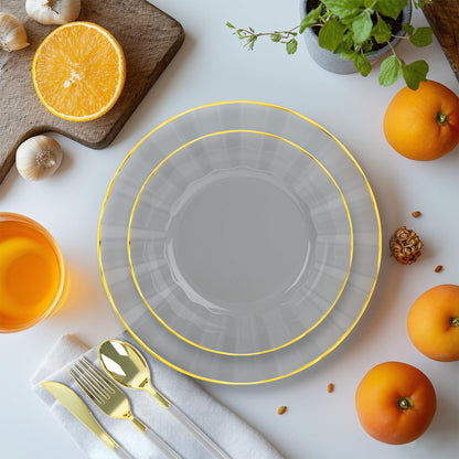 150 Pcs Plastic Dinnerware Set for 30 Guests