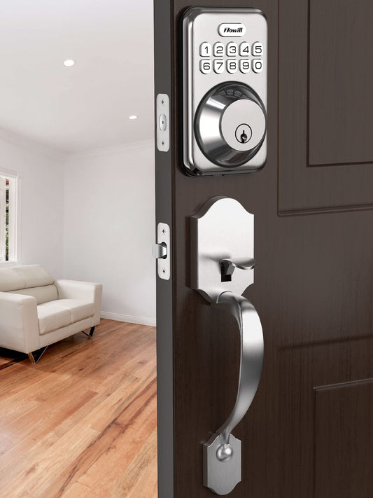 Electronic Keypad Deadbolt Door Lock, Satin Nickel