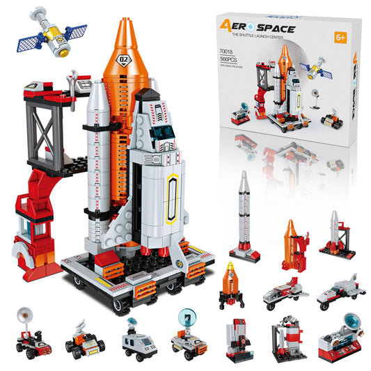 12 in 1 Aerospace Building Toys with Rocket Launcher.Space Shuttle Building Block Toys for Kids Aged 6-12.STEM Construction Toys.Work with other Building Block Brands.Idea Gifts for Space Fun Kids