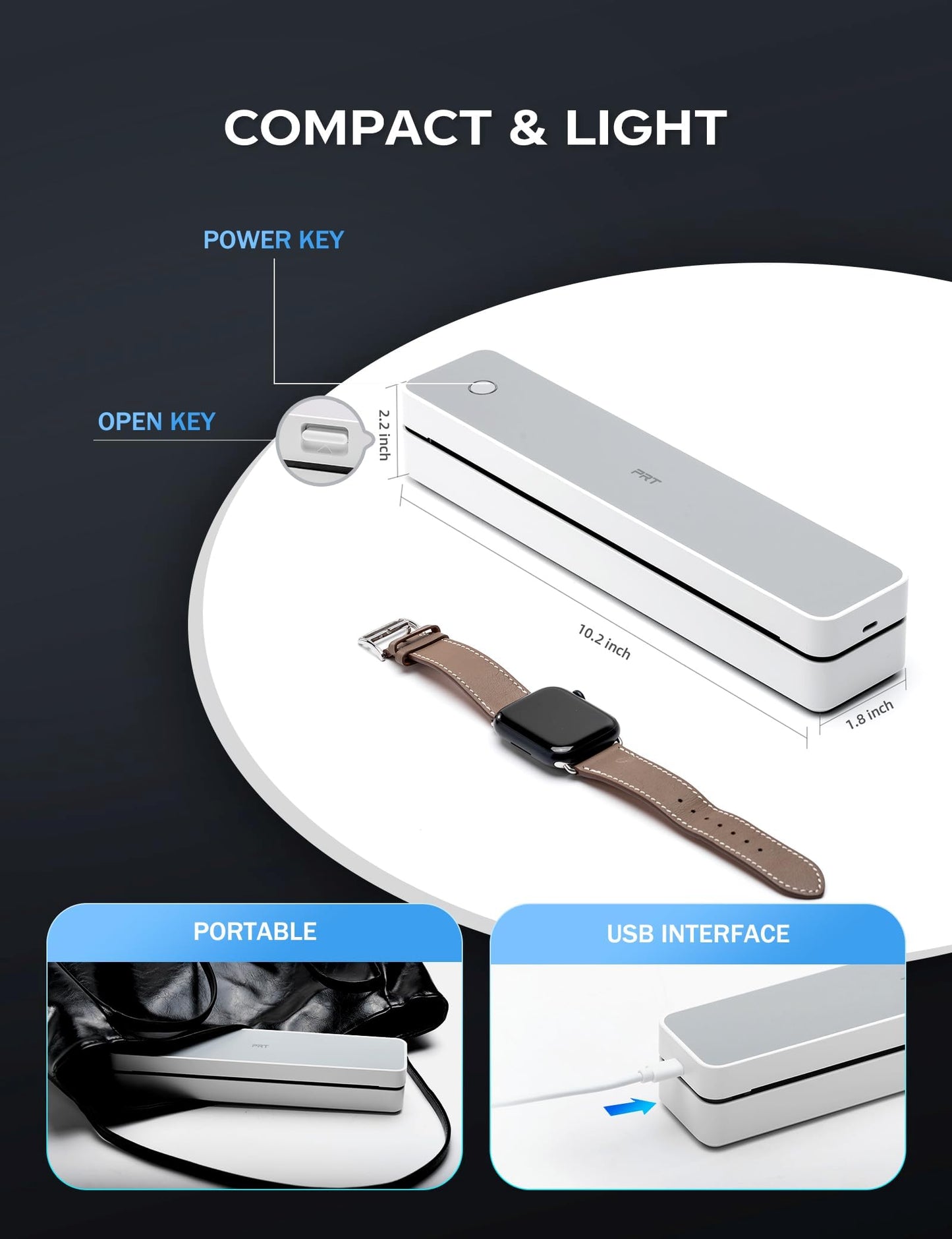 Wireless Portable Bluetooth Thermal Printer for Travel