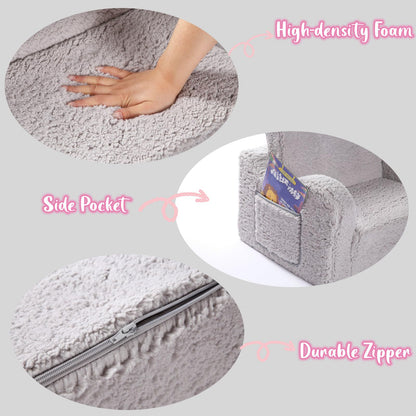2-in-1 Toddler Couch Sofa Lounger for Kids
