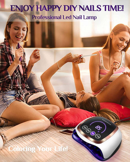 UV LED Nail Lamp 180W with LCD Display