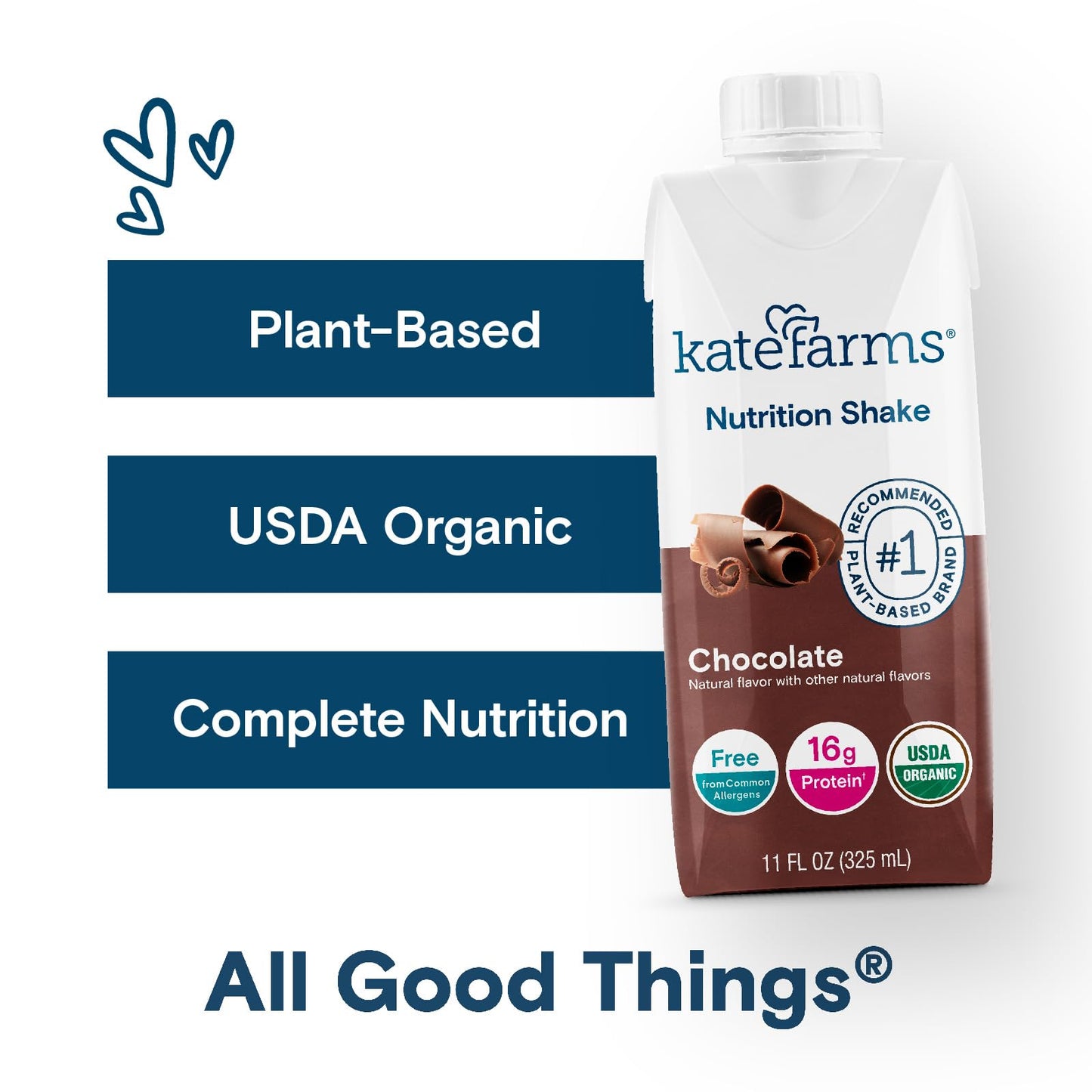Kate Farms Organic Chocolate Protein Shake 12 Pack