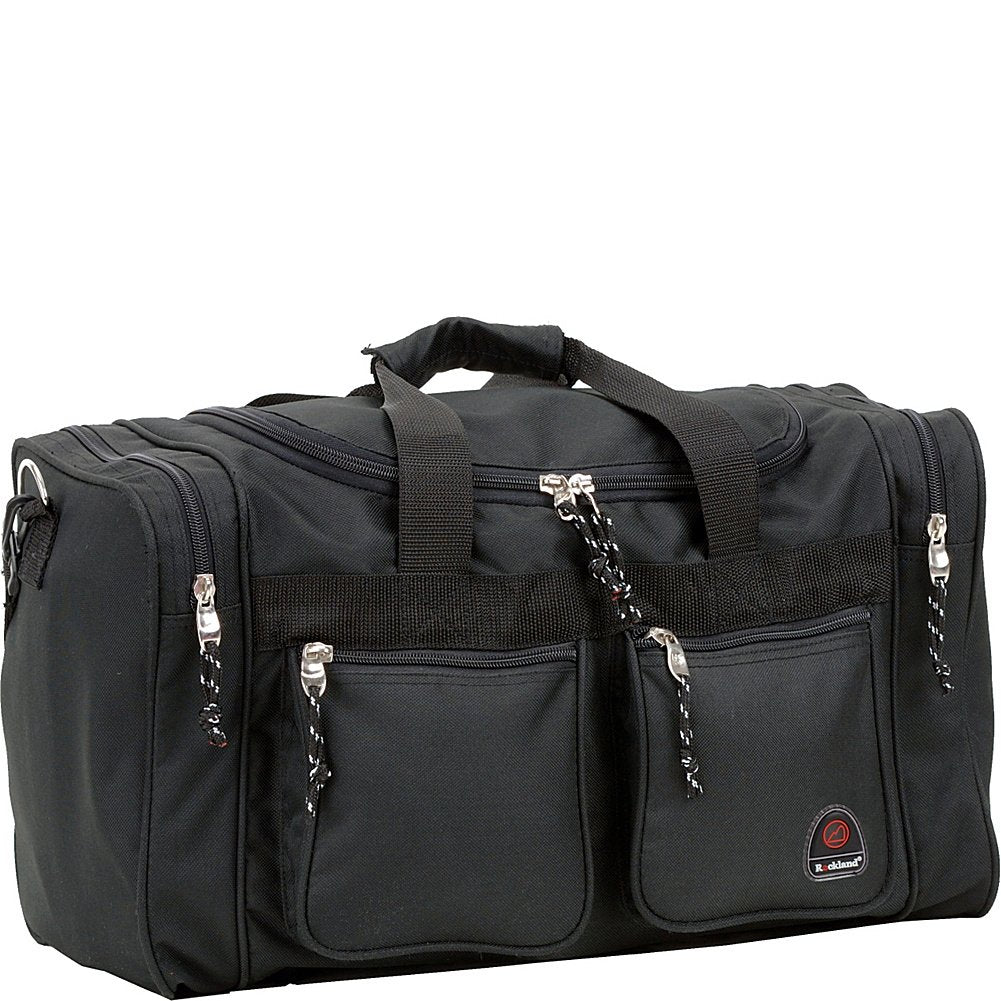 Rockland Black Duffel Bag - 18.5" x 10.5" x 8.5"