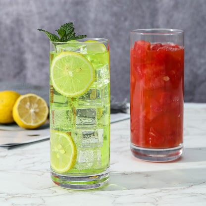 Set of 8 Highball Drinking Glasses for Cocktails