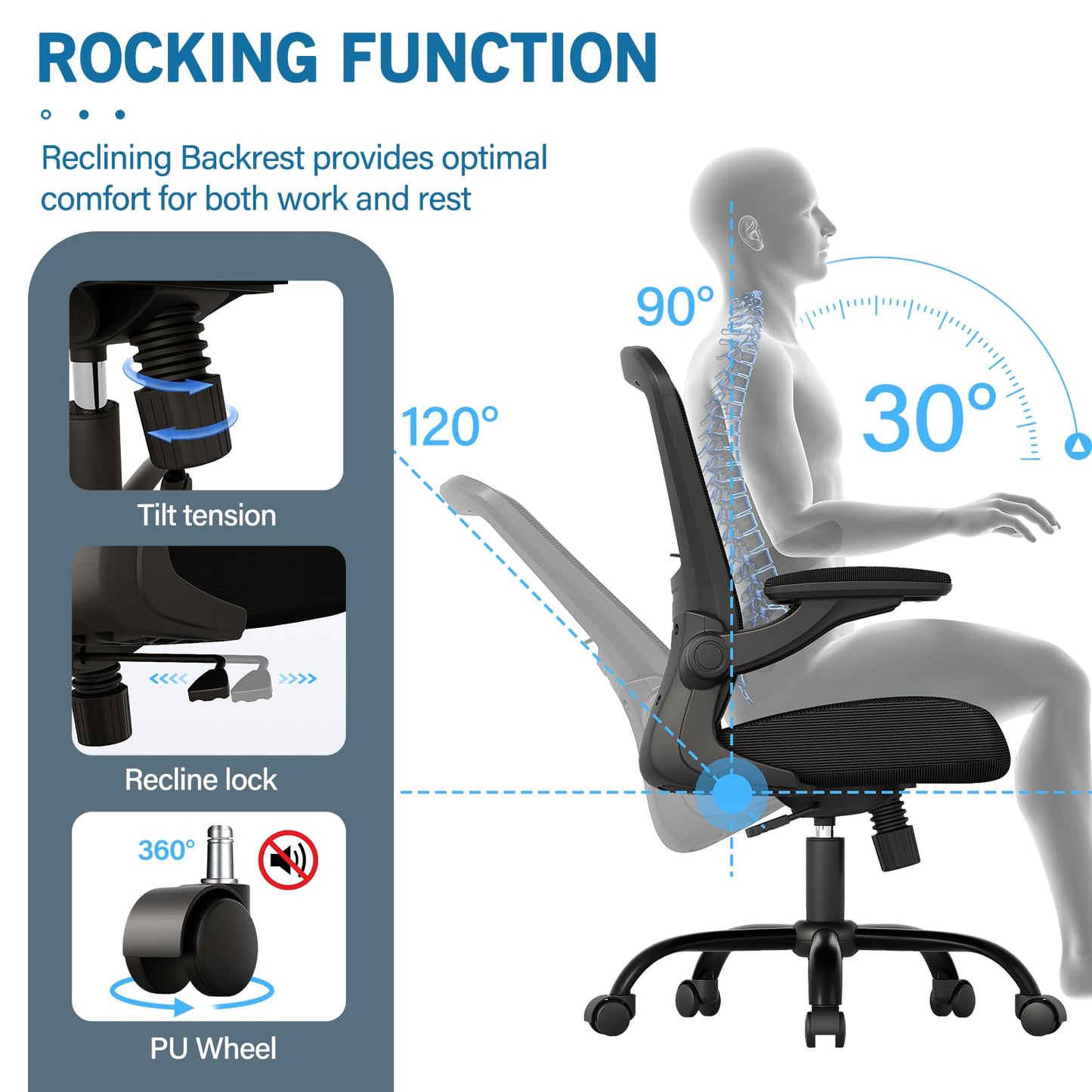 Monomi Ergonomic Desk Chair with Lumbar Support