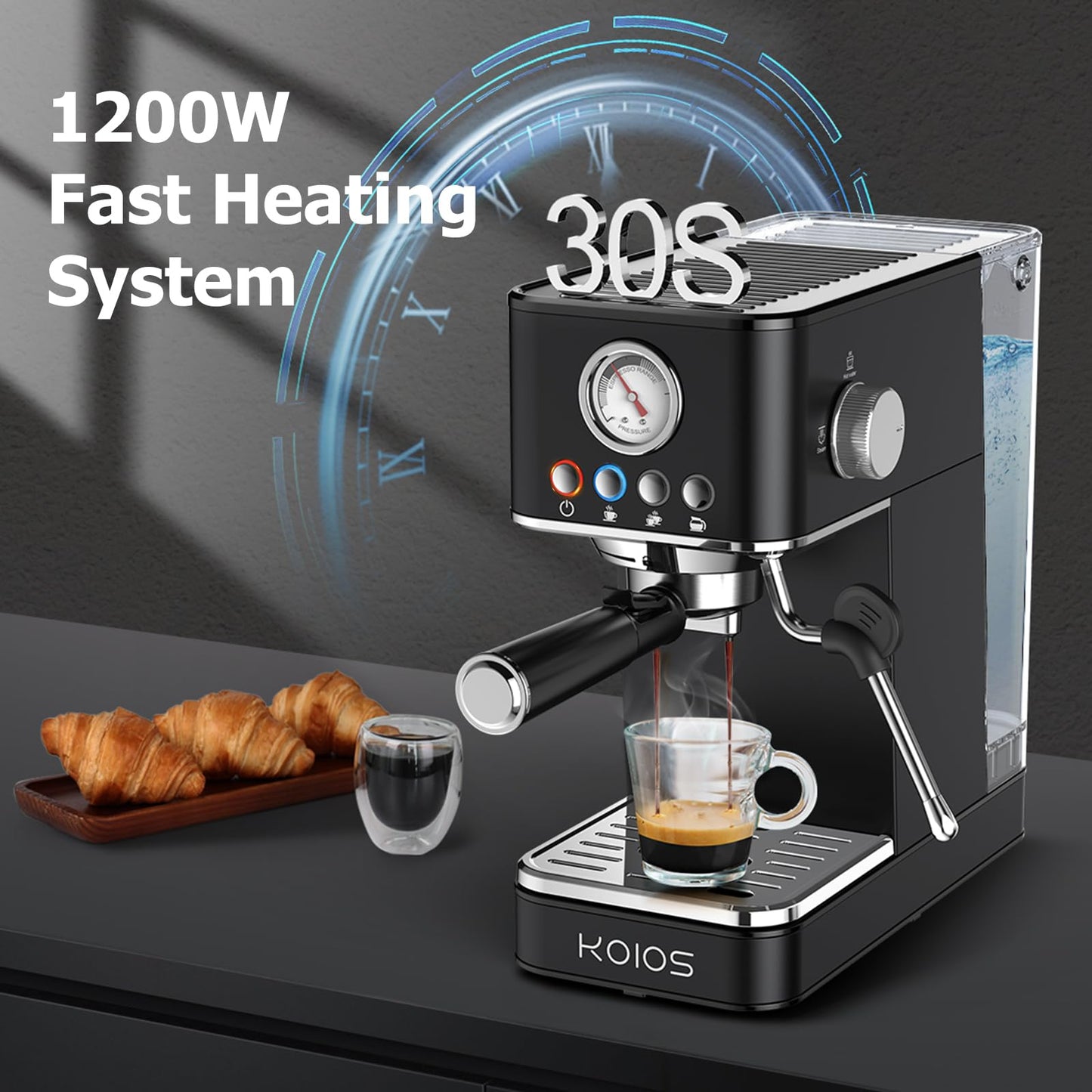 KOIOS 20 Bar Espresso Machine with Milk Frother