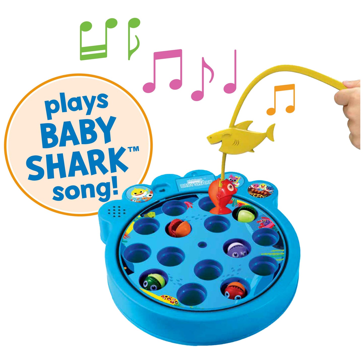 Spin Master Games, Pinkfong Baby Shark Let's Go Hunt Musical Fishing Game with Sound, Preschool Educational Toy, Christmas Gifts for Kids, for Ages 4+