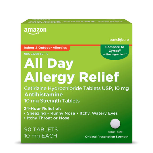 Amazon Basic Care Allergy Relief Cetirizine 90 Count