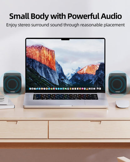 USB Powered Desktop Speakers for PC and Laptop