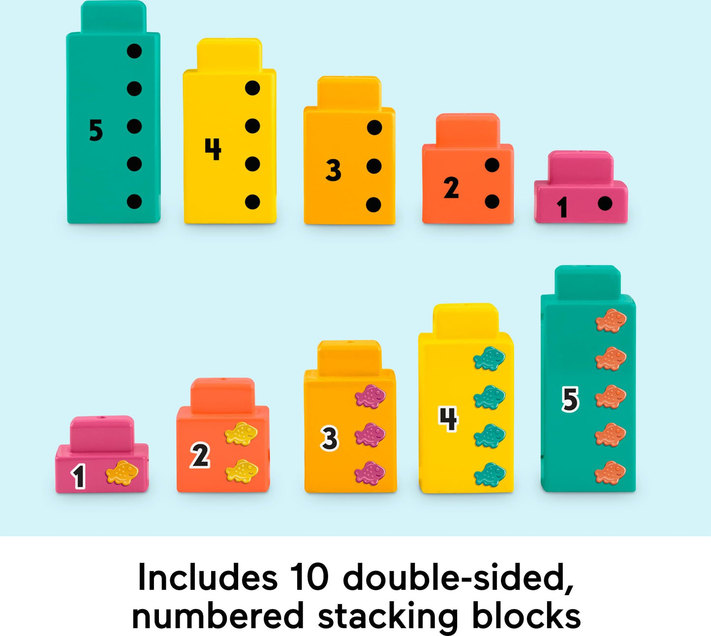 Fisher-Price Counting Alligator Stacking Blocks Toy