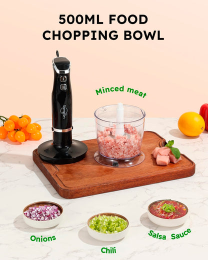6-in-1 Immersion Blender with Chopper & Whisk