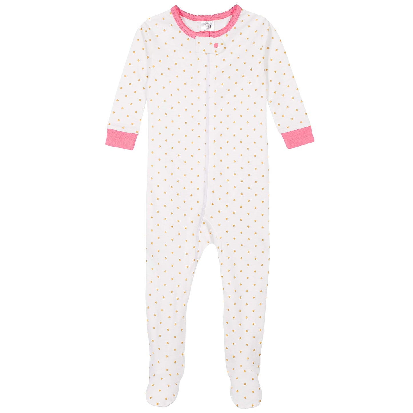 Gerber Baby Girls' 4-Pack Footed Pajamas