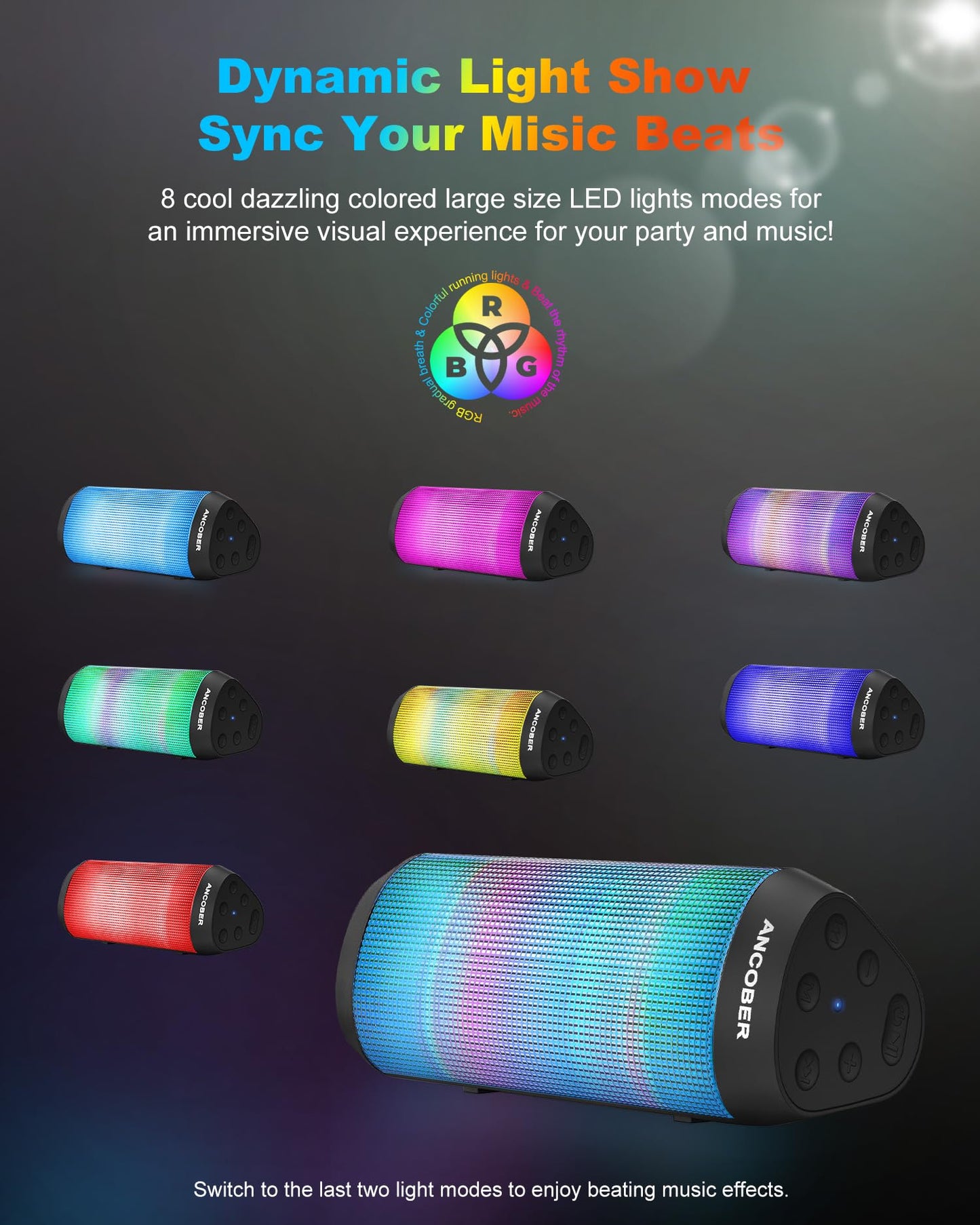 Portable Bluetooth Speaker with HD Stereo Sound