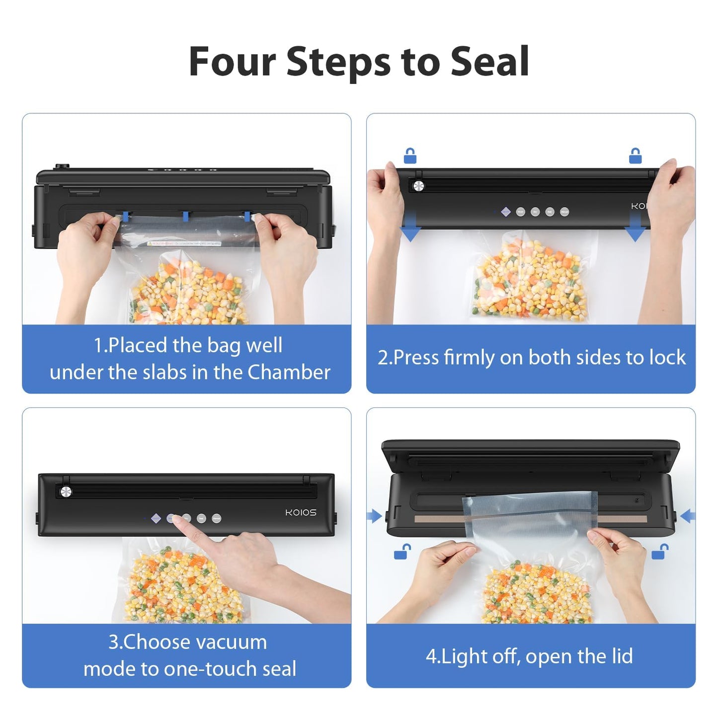 KOIOS Vacuum Sealer with Cutter & 10 Bags