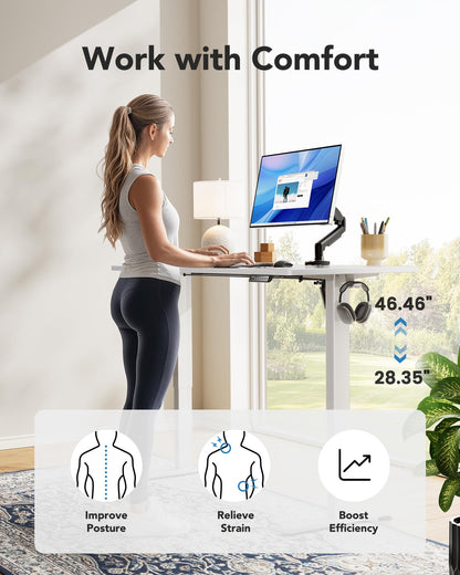 HUANUO 48" Adjustable Height Standing Desk