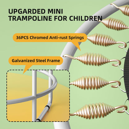 55" Indoor Outdoor Trampoline for Kids