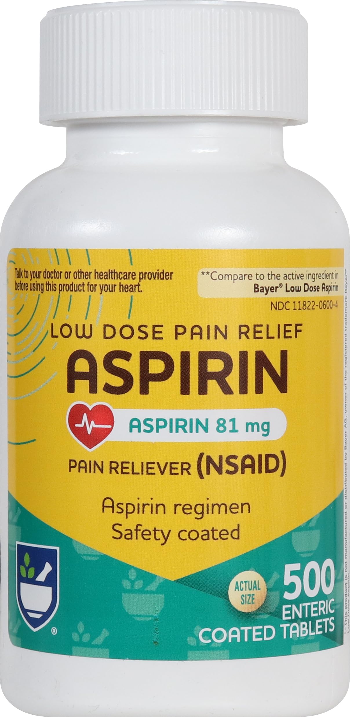 81 mg Low-Dose Aspirin Tablets - 500 Count