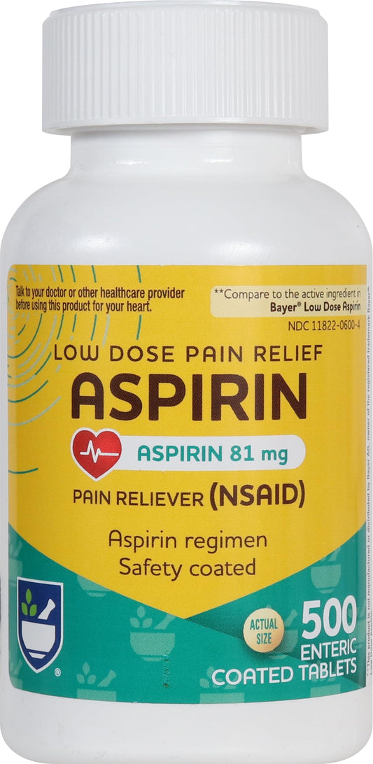 81 mg Low-Dose Aspirin Tablets - 500 Count