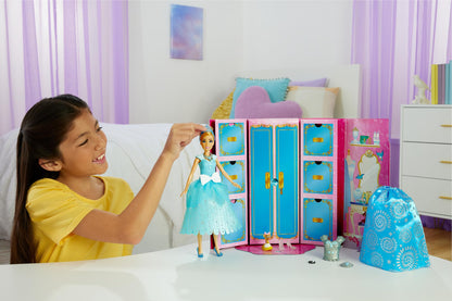 Mattel Disney Princess Cinderella Fashion Doll & Mystery Friend with 12 Surprise Fashions & Accessories, Unboxing Toy