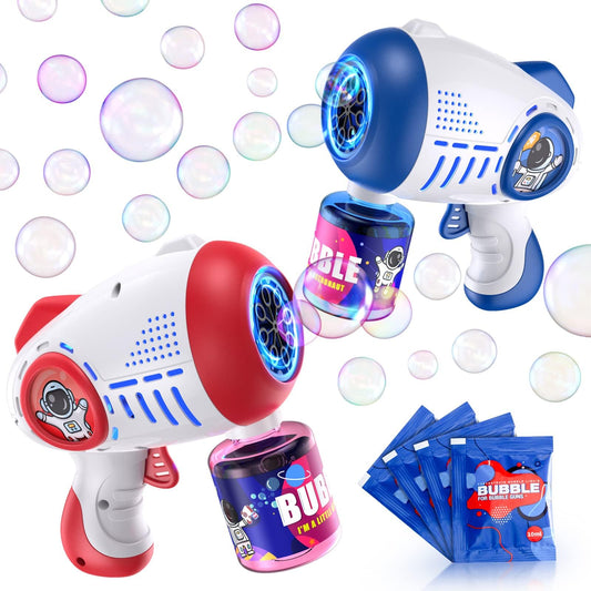 2 Bubble Guns with Solution for Kids Outdoors