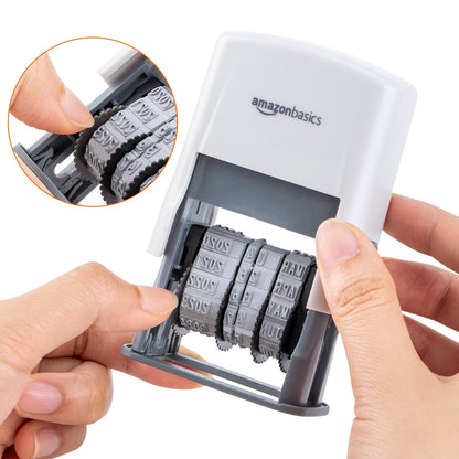 Amazon Basics Self-Inking Date Stamp, Rectangular