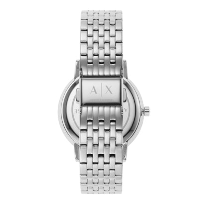 A｜X Armani Exchange Women's Three-Hand Stainless Steel Watch (Model: AX5578), Silver Bracelet