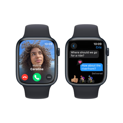 Apple Watch Series 9 [GPS 45mm] Smartwatch with Midnight Aluminum Case with Midnight Sport Band M/L. Fitness Tracker, ECG Apps, Always-On Retina Display, Water Resistant
