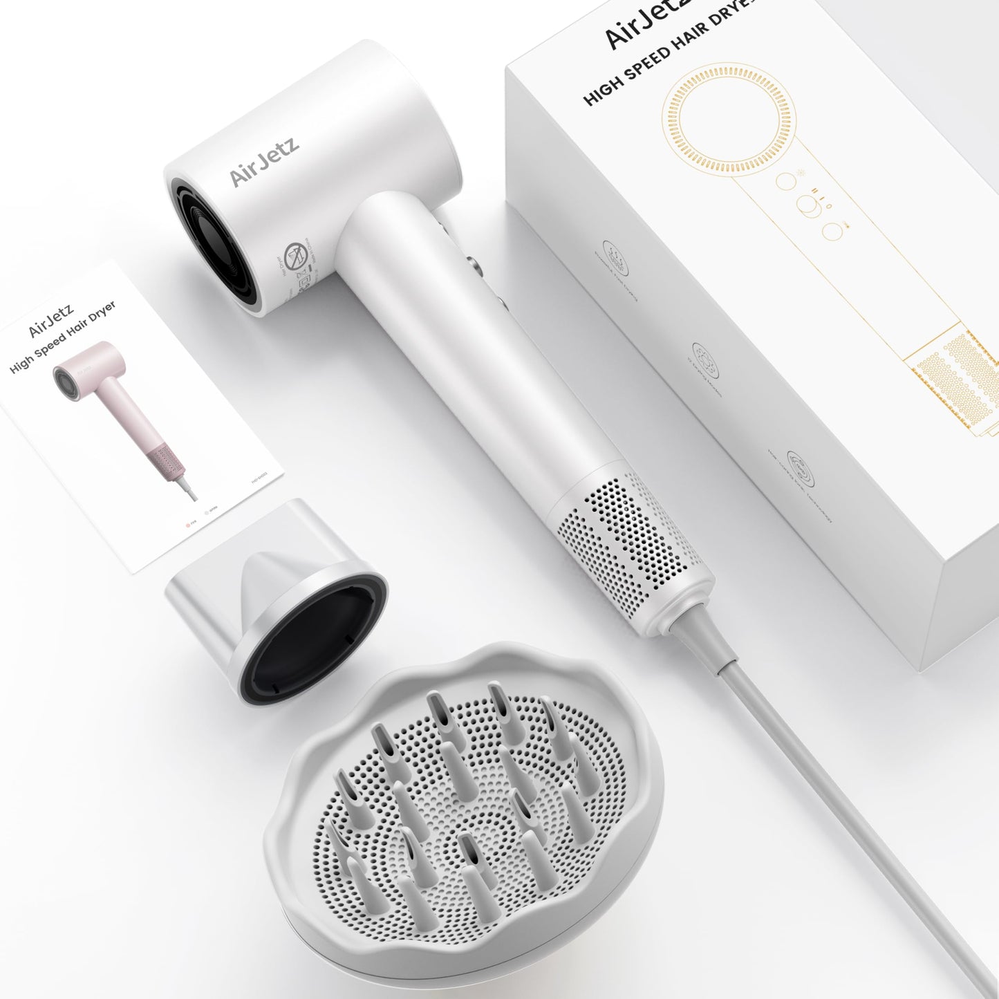 AirJetz High-Speed Ionic Hair Dryer - Lightweight