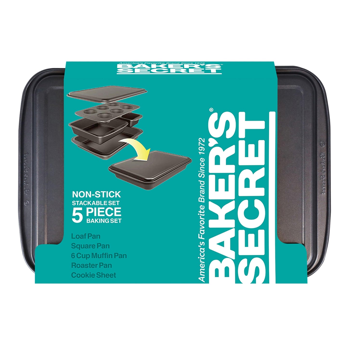 Baker's Secret 5-Piece Bakeware Set with Pans