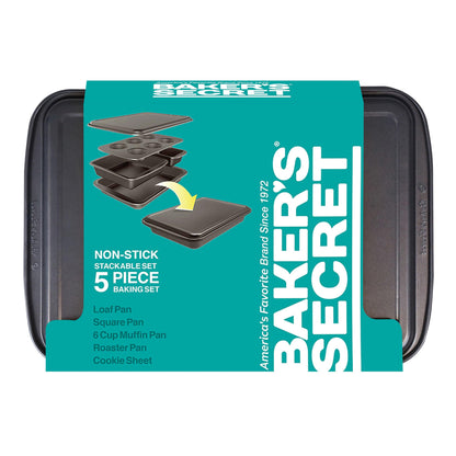 Baker's Secret 5-Piece Bakeware Set with Pans