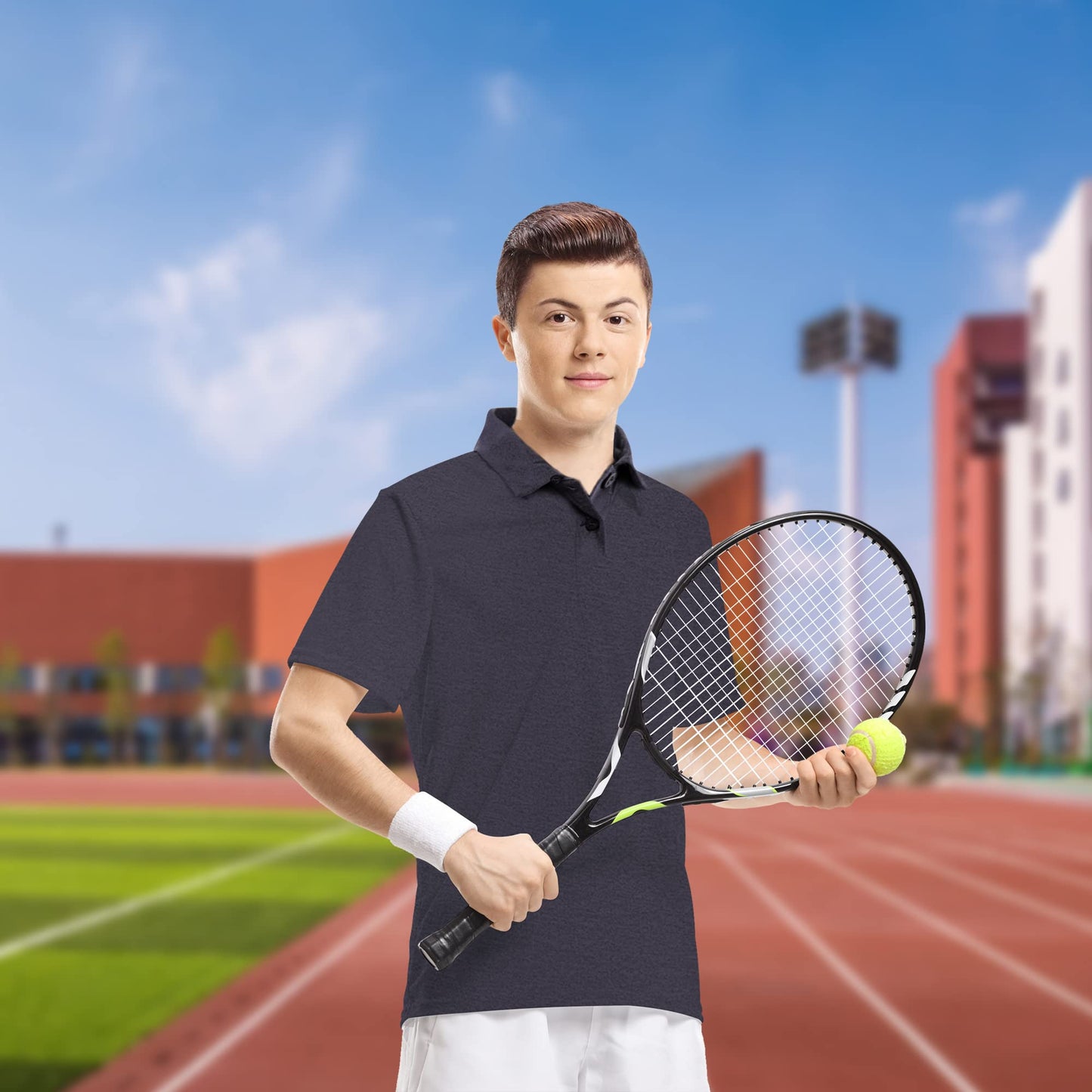 MLYENX 3-5 Pack Boys Polo Shirts School Uniform Short Sleeve Moisture Wicking Active Performance Golf Shirts