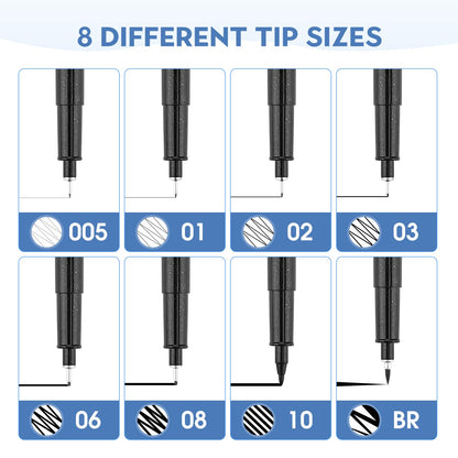 YISAN Micro Fineliner Pens Set for Artists