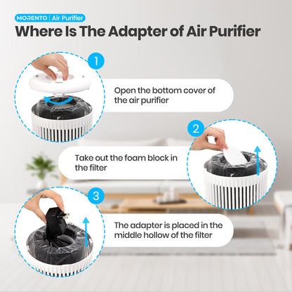 MORENTO Air Purifier for Smoke and Pet Odors