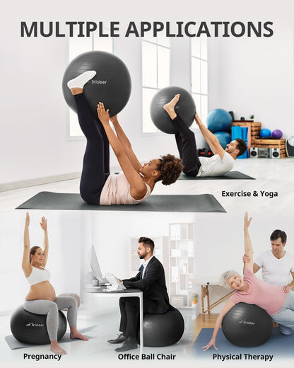Trideer Extra Thick Yoga Ball for Exercise