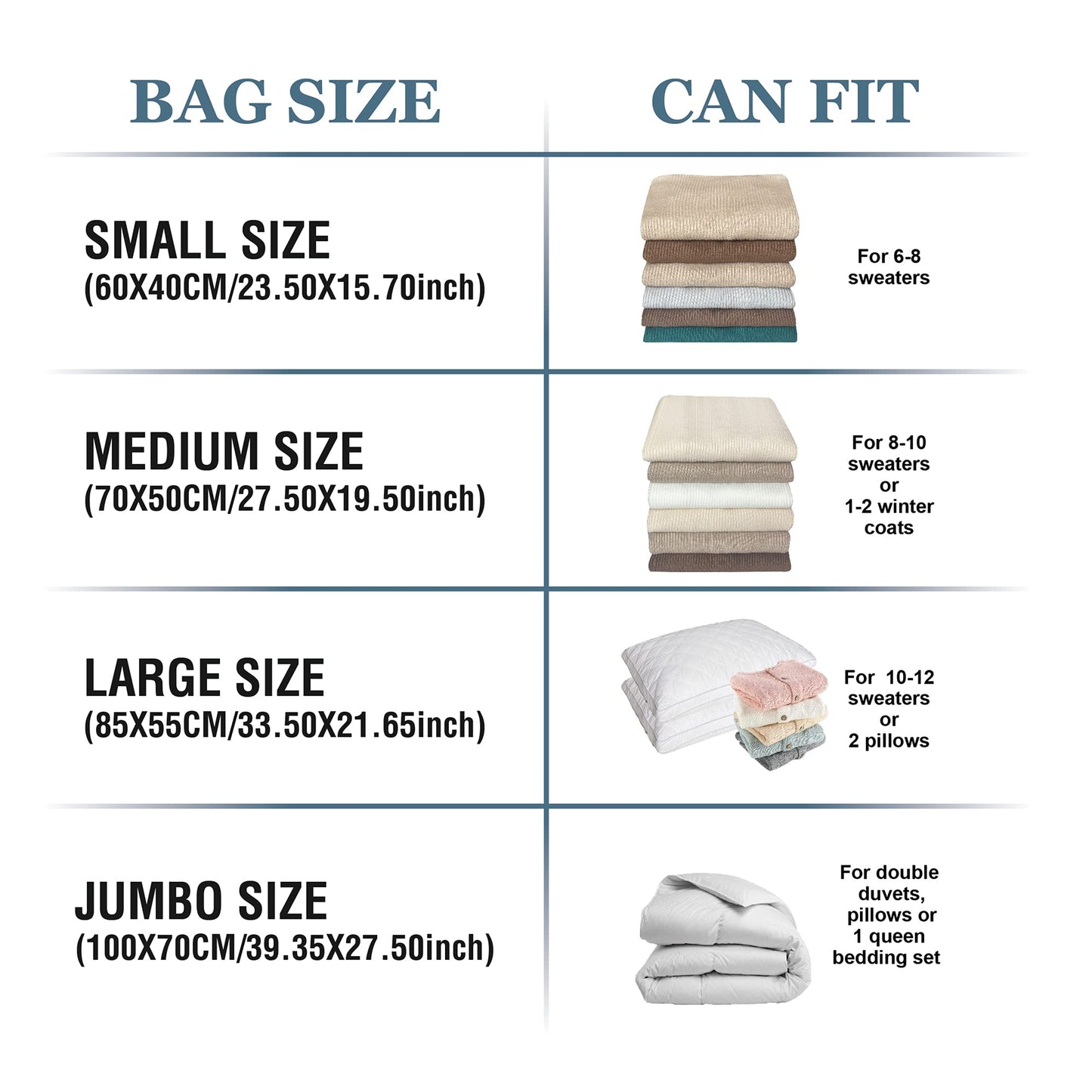 10 Pack Vacuum Storage Bags for Bedding