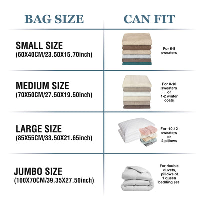 10 Pack Vacuum Storage Bags for Bedding
