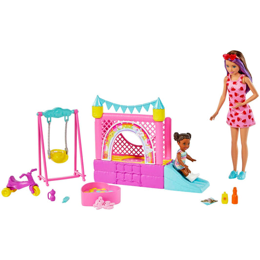Barbie Skipper Babysitters Playset with Bounce House