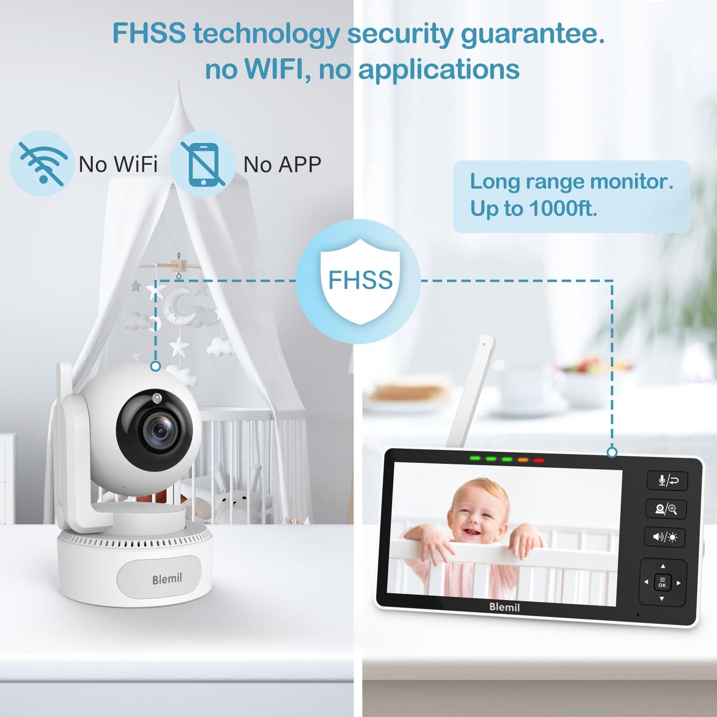 5.5" HD Baby Monitor with Night Vision