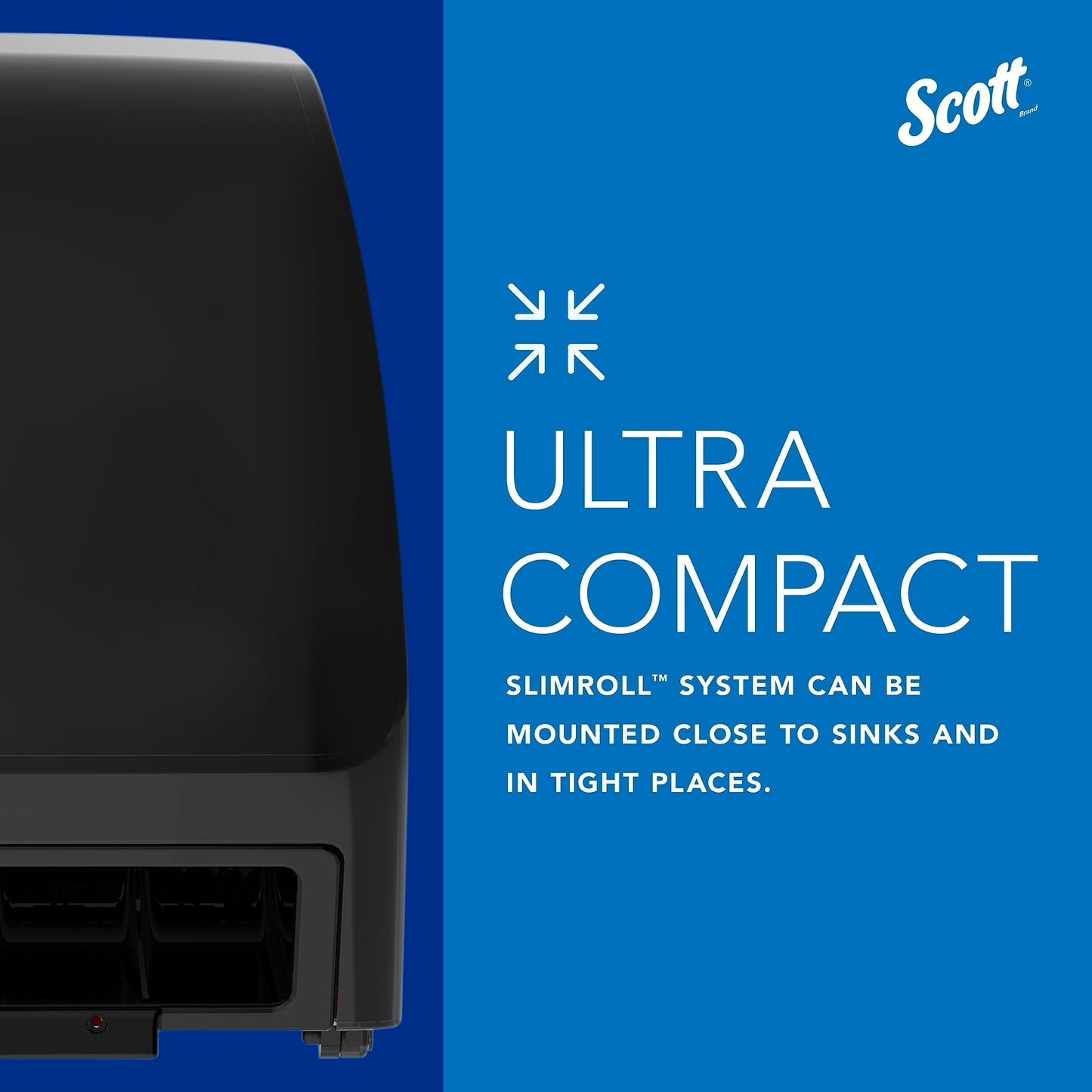 Scott Slimroll Towel Dispenser, Black, Automatic