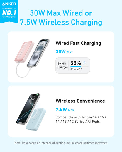 Anker 10,000mAh Magnetic Wireless Power Bank