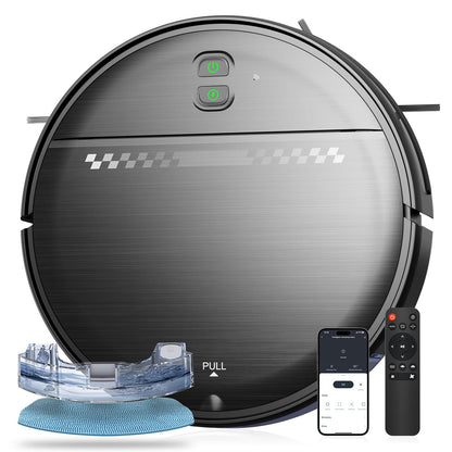 MANVN Robot Vacuum and Mop Combo, Robot Vacuum with Wi-Fi/APP, Self-Charging Robot Vacuum and Mop Ultra Slim Quiet, Ideal for Hard Floor, Pet Hair and Daily Cleaning