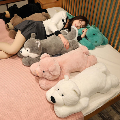 Weighted Black Bear Plush Toy for Kids & Adults