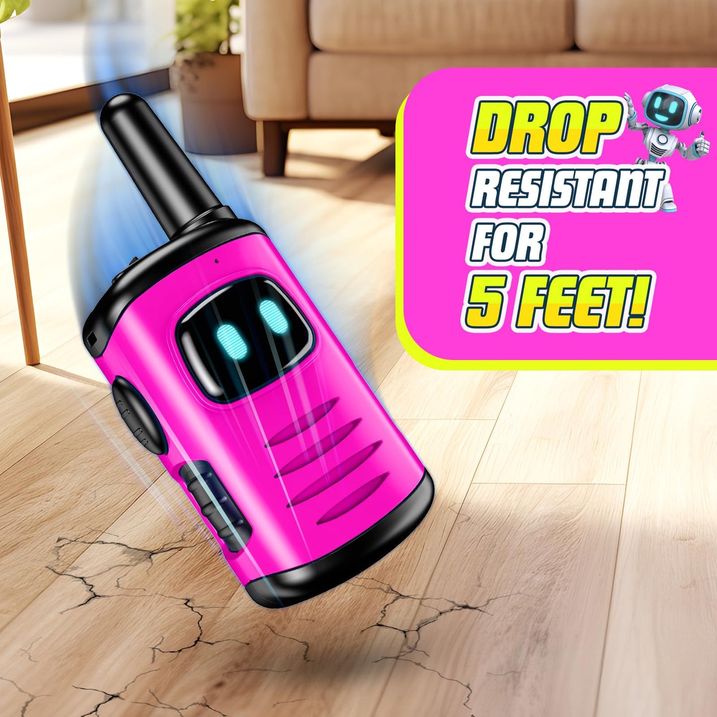 Mini Robots Walkie Talkies for Kids 3-8