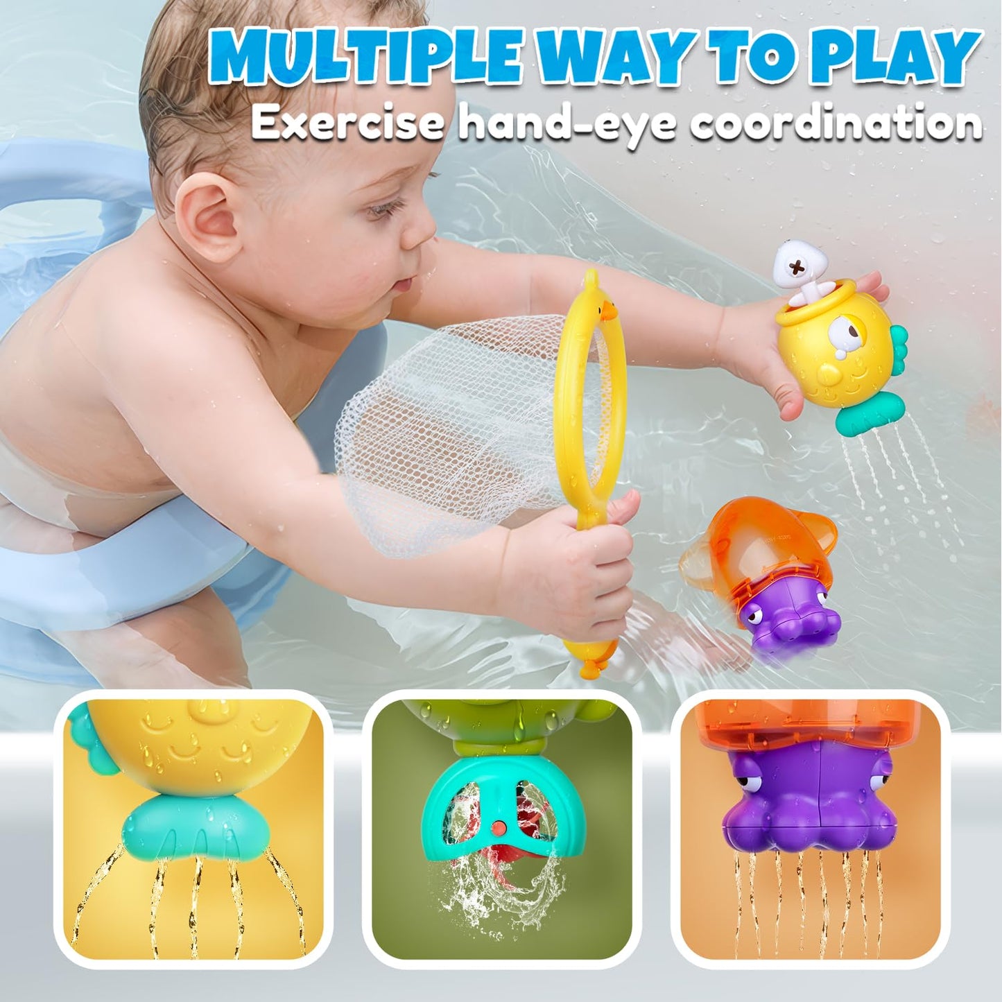 Magnetic Fishing Bath Toys for Toddlers 1-3