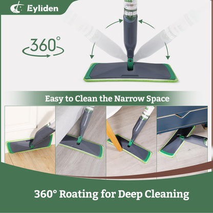 Eyliden Spray Mop & Natural Floor Cleaner Set